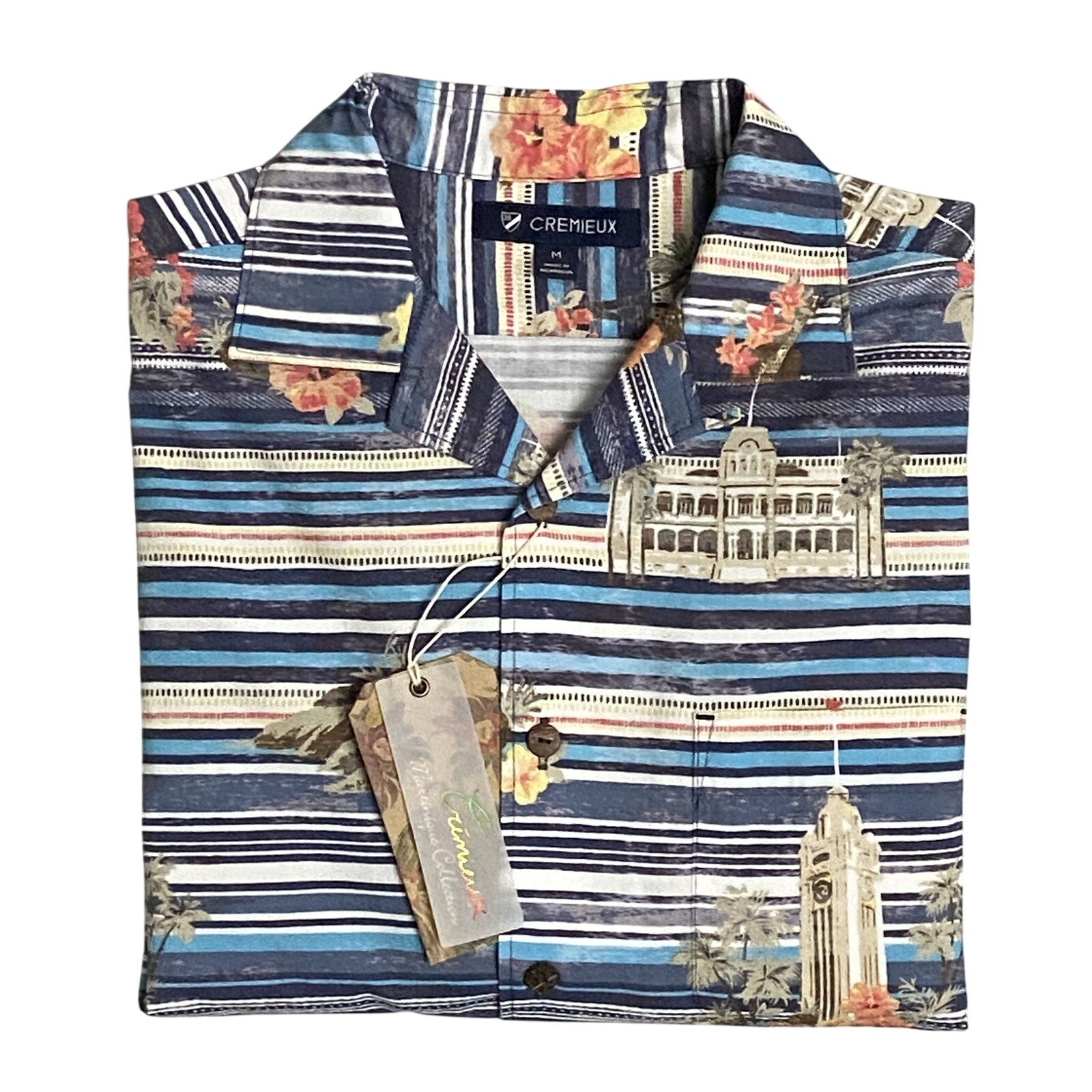 Daniel Cremieux Shirt Men's Medium Martinique Collection Camp Shirt