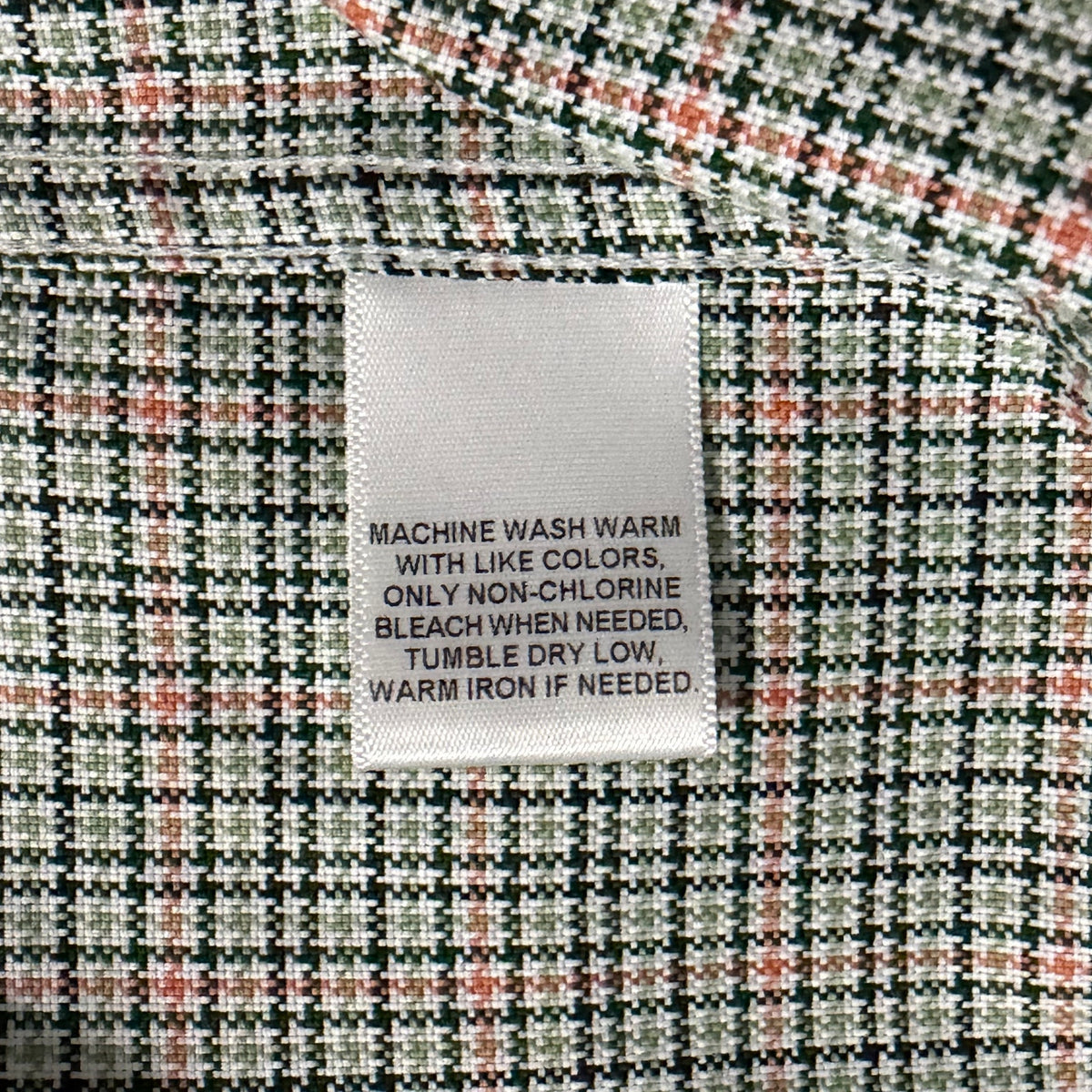 Roundtree & Yorke Oxford Dress Shirt Men's 4XB LS Big & Tall Green Red