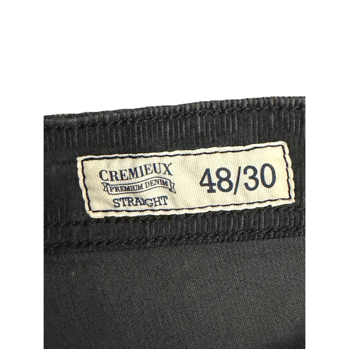 Daniel Cremieux Corduroy Pants Men's 48"x30" Straight Fit Stretch Charcoal