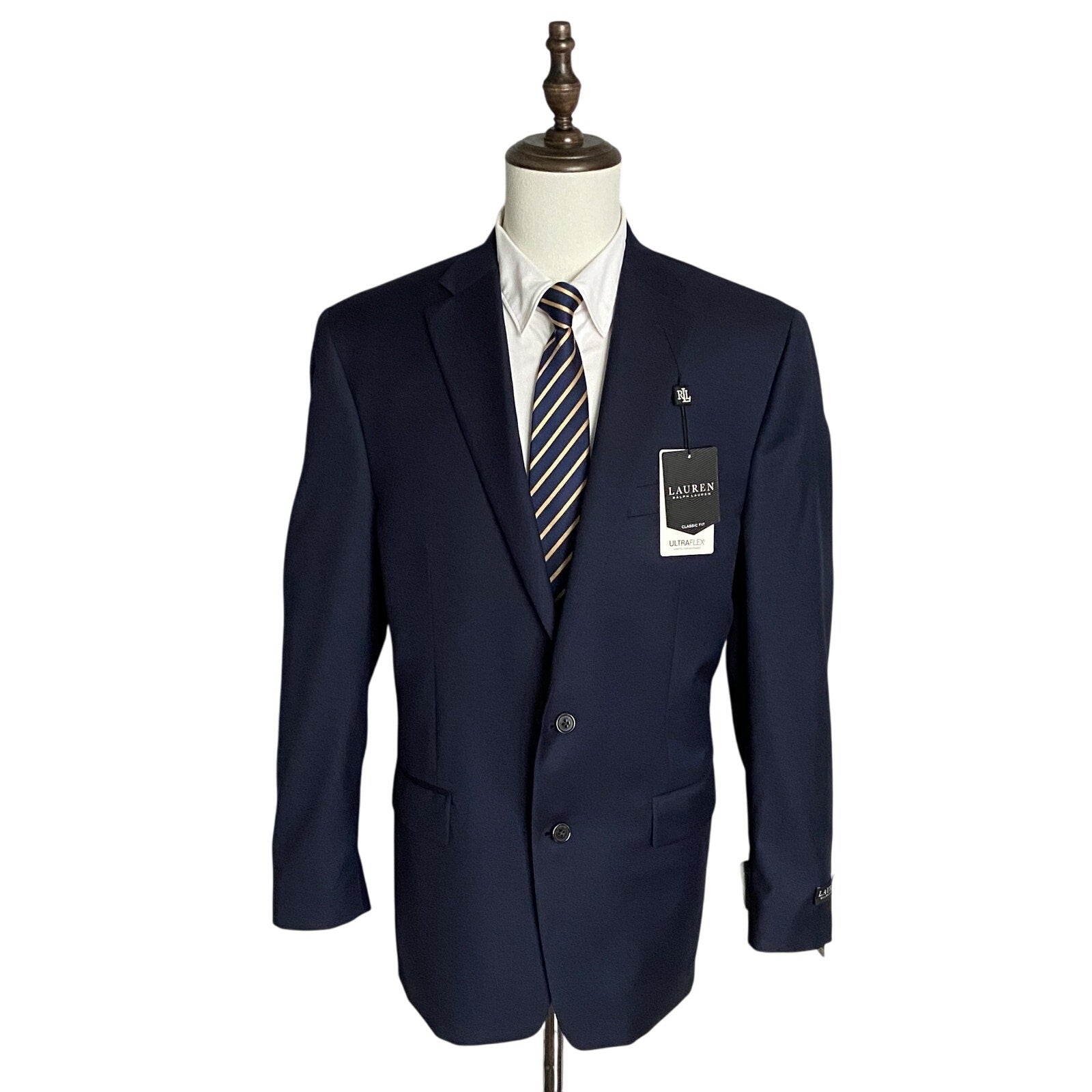 Lauren Ralph Lauren Men's 44L Classic Fit Ultraflex Suit Jacket Navy Blue