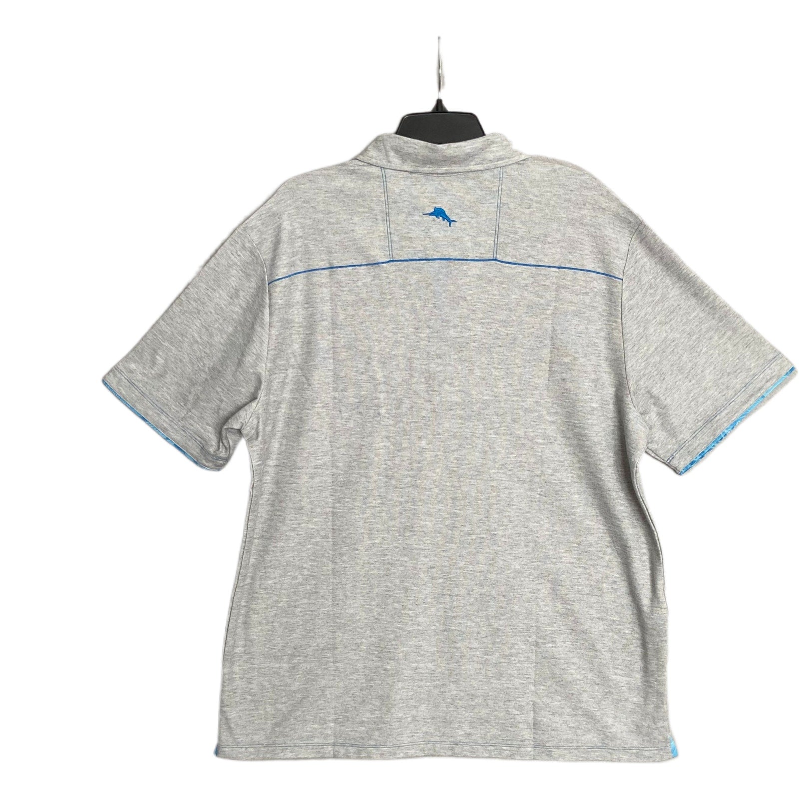Tommy Bahama Polo Shirt Men's XL Island Zone Pima Cotton Gray Heather