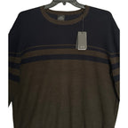Armani Exchange Sweater Men's XXL Crew Neck Lightweight Wool Color-Block