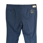 Daniel Cremieux Dress Pant Men's 46R Traveler Raw Hem Comfort Waist Blue