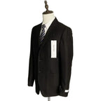 Calvin Klein Men's 42 Long Sport Coat Slim Fit Brown Herringbone Wool