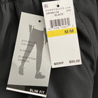 Perry Ellis Techworks Pant Men's Medium Slim Fit Elastic Drawstring Waist Black