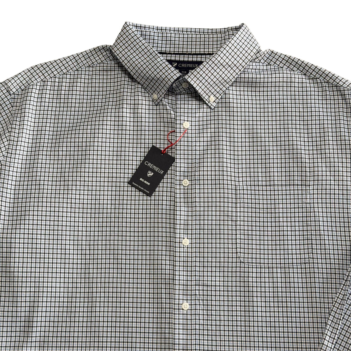 Daniel Cremieux Dress Shirt Men's 3XB Big & Tall Button-Down Stretch Check