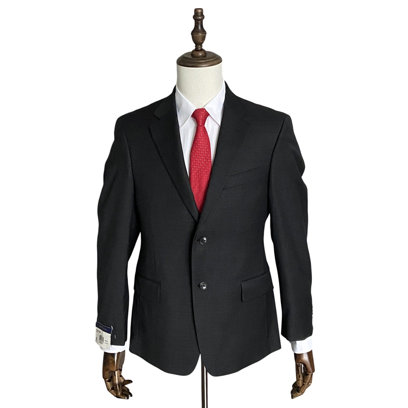 Tommy Hilfiger Suit Jacket Men's 38 Short Wool Blend Stretch Charcoal