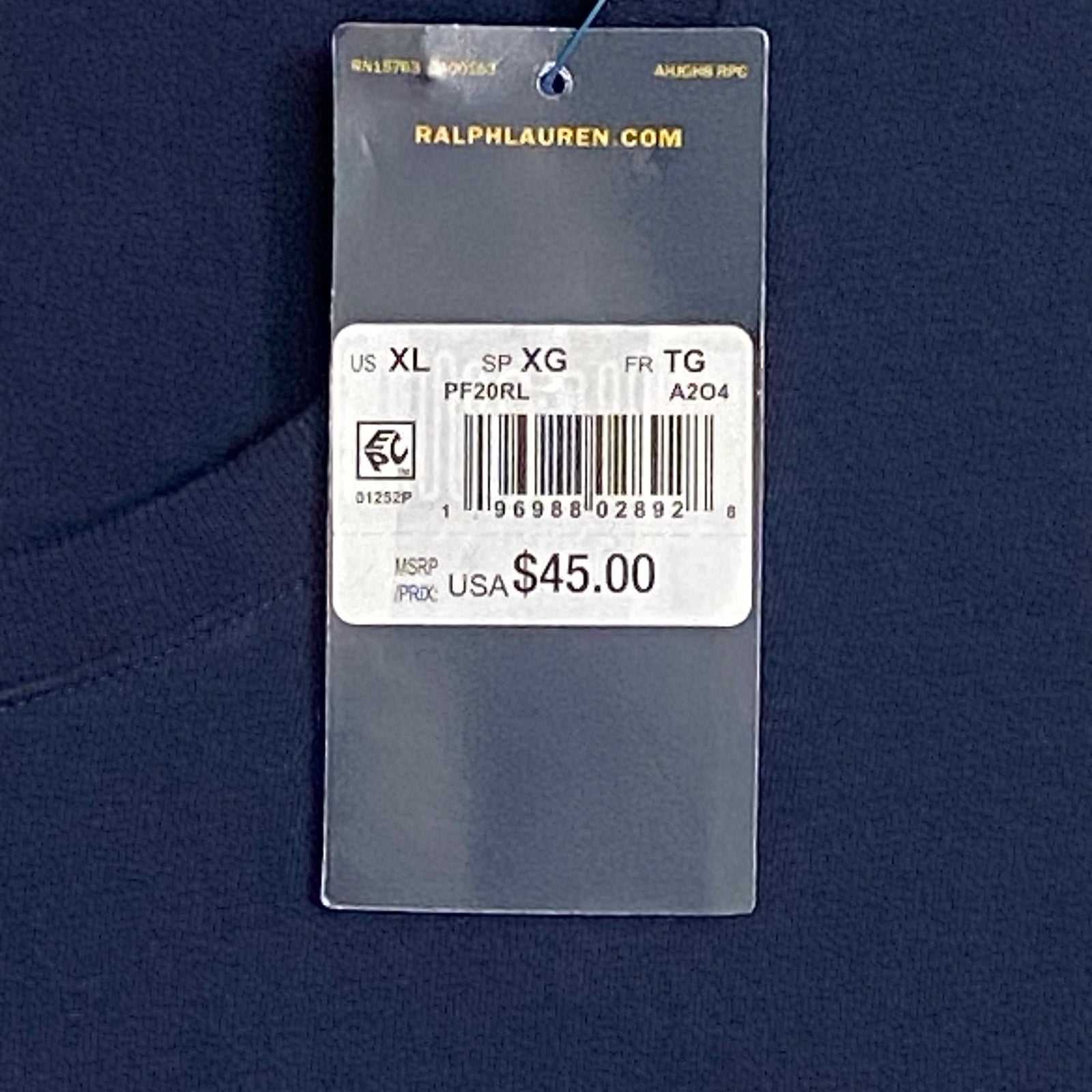 Polo Ralph Lauren T-Shirt Men's XL "Polo Beach Club" Crew Neck Stretch Blue