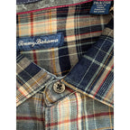 Tommy Bahama LS Shirt Men's 2XLB Big & Tall "Baranco Plaid" Indigo Palms