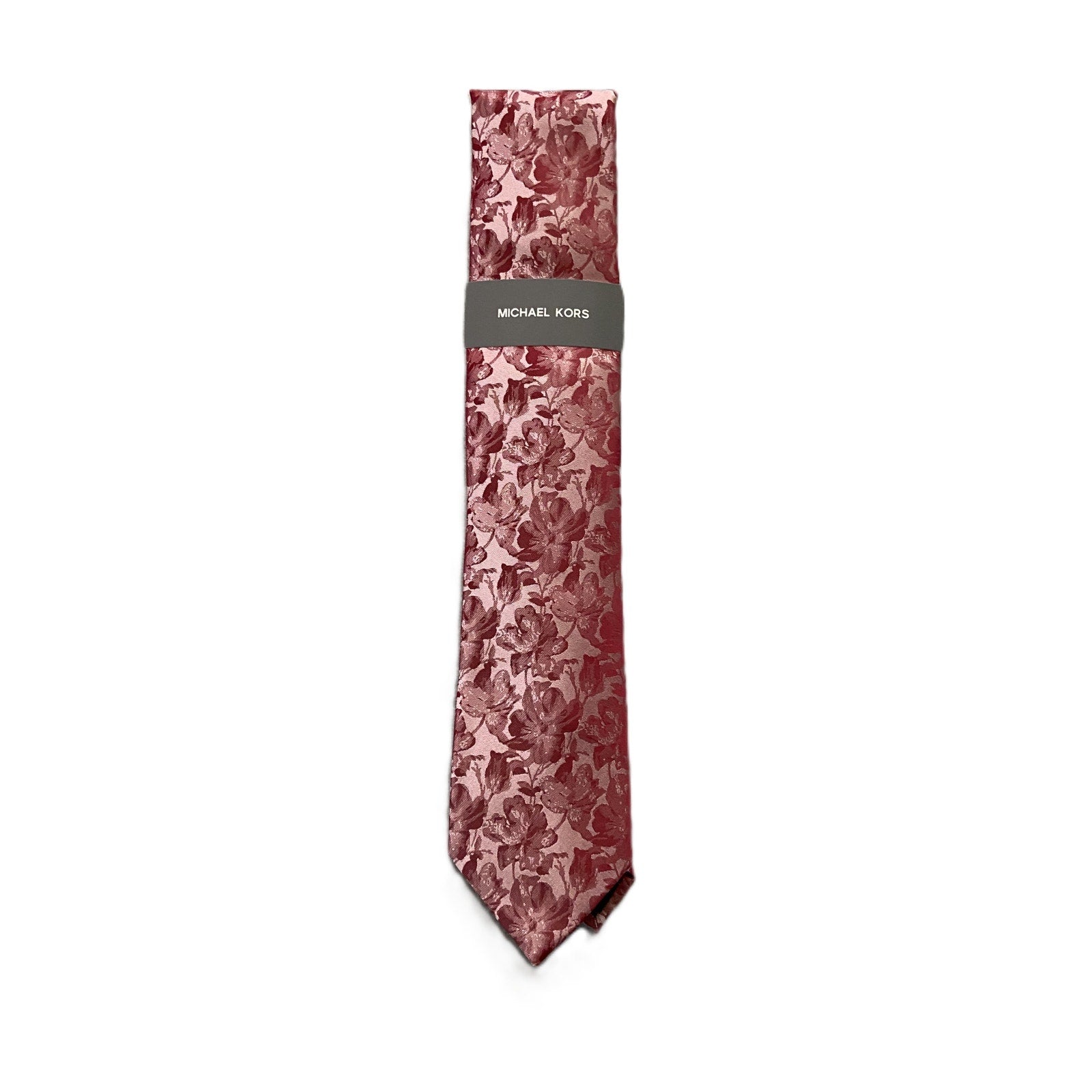Michael Kors Necktie 3" Rose Carman Floral Standard Length Silk Blend
