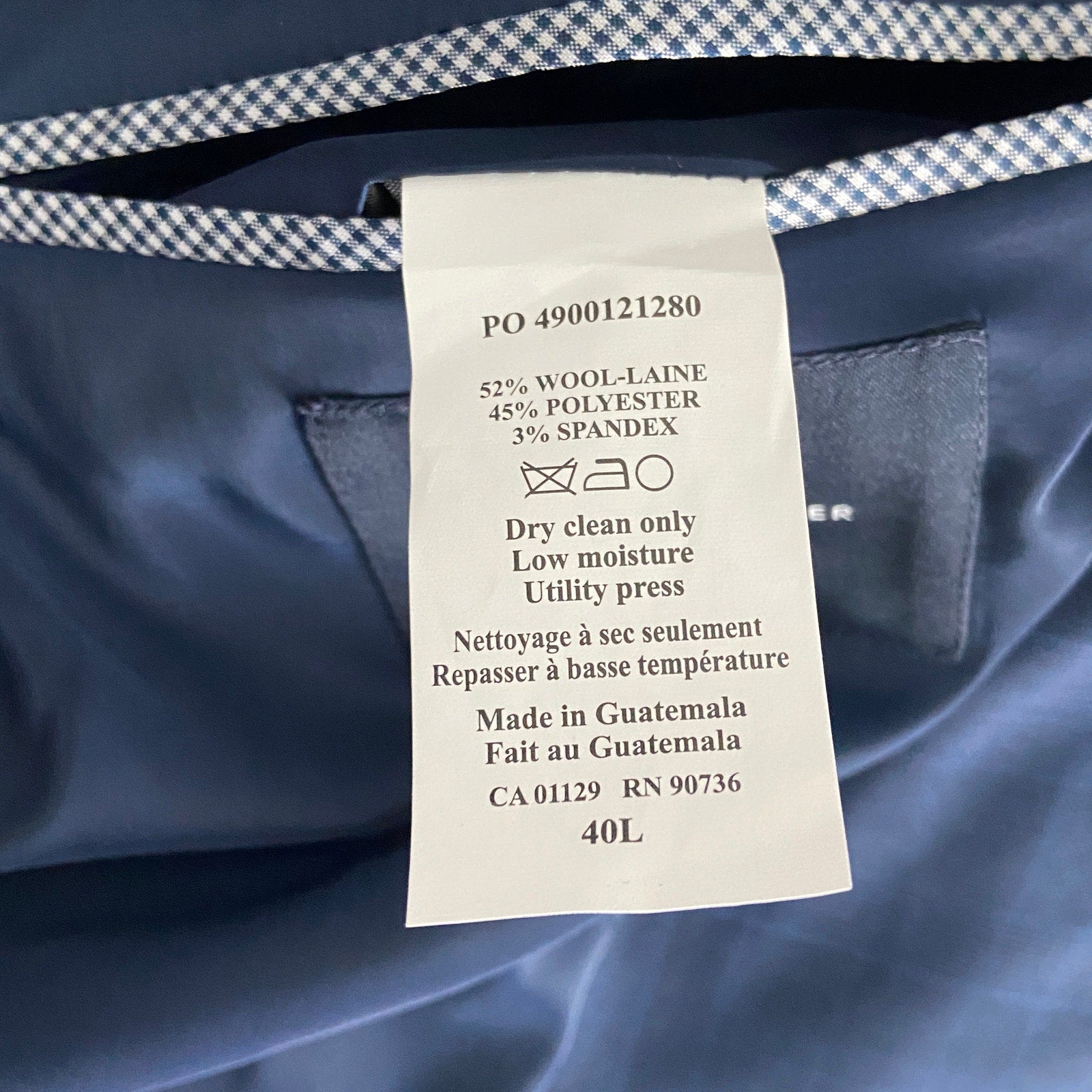 Tommy Hilfiger Suit Jacket Men's 40L THFlex Adams Wool Blend Blue Check NEW