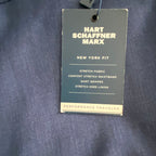 Hart Schaffner Marx Traveler Men's 44 Long Dress Pant New York Fit Wool Blue