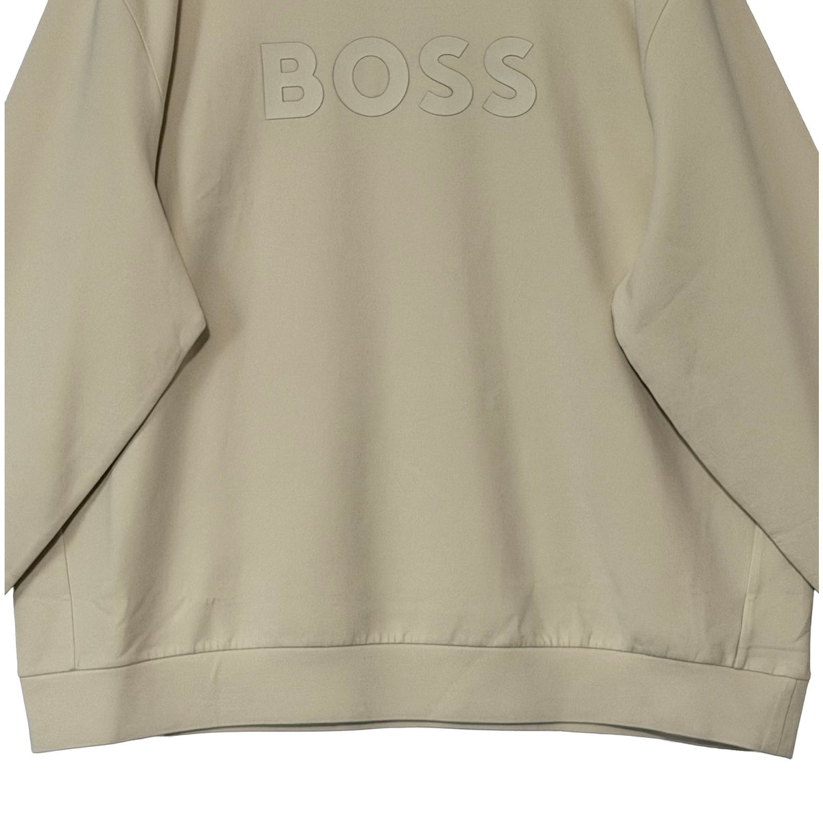 Boss Salbo Pullover Sweatshirt Men's 4XL Big & Tall Crew Neck Open White
