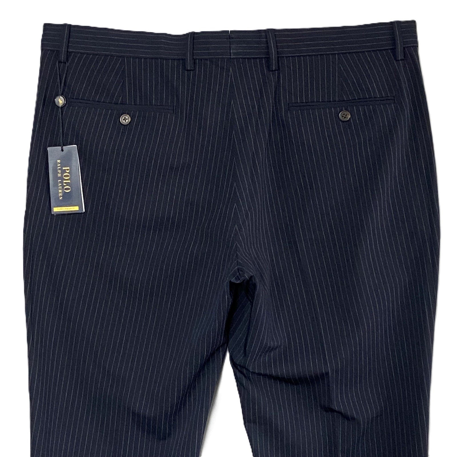 Polo Ralph Lauren Pant Men's 38"x30" Performance Suit Trouser Blue Pinstripe