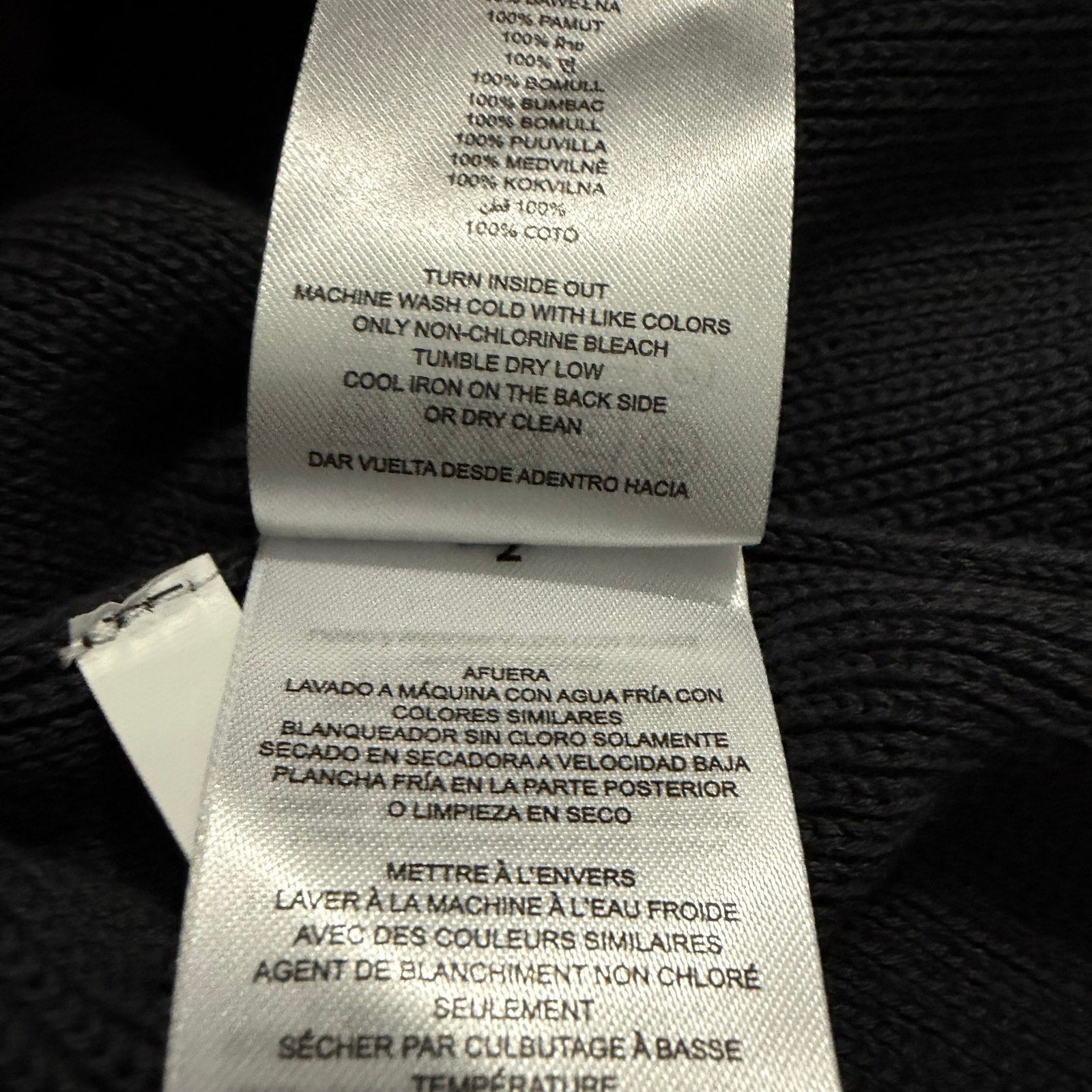 Michael Kors Polo Shirt Men's Large Short Sleeve Knit Cotton Black