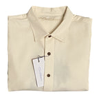 Roundtree & Yorke Caribbean Men's XXL Embroidered Short Sleeve Shirt Cream