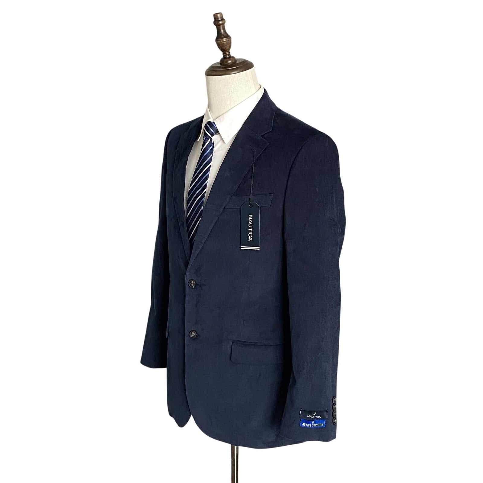 Nautica Sport Coat Men's 40 Long Corduroy Sport Coat Modern Fit Navy Blue