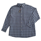 Daniel Cremieux Dress Shirt Men's 4XB Big & Tall Button-Down Stretch Dark Navy Plaid