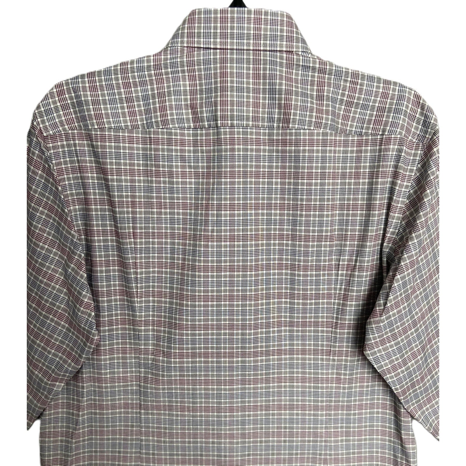 Boss Dress Shirt Men's Small 15-32/33 Sharp Fit Stretch Red & Black Plaid