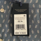 Faherty Shirt Men's Medium The Movement Short Slv Shirt Marine Palm Foliage