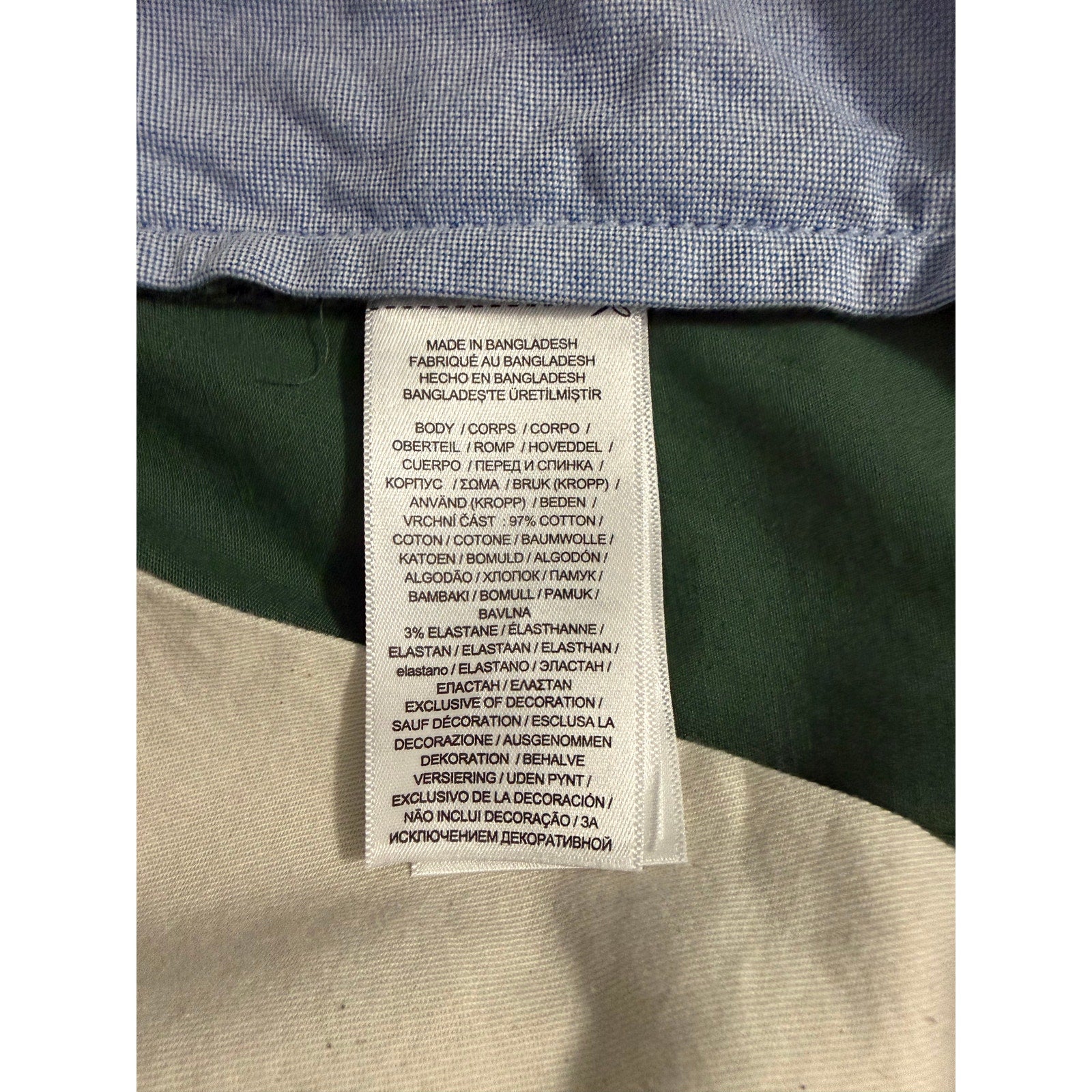 Polo Ralph Lauren Pant Men's 38"x34" Chino Stretch Straight Fit Solid Green