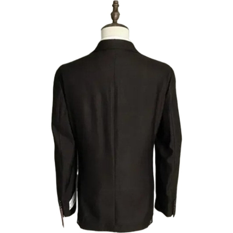 Calvin Klein Men's 42 Long Sport Coat Slim Fit Brown Herringbone Wool