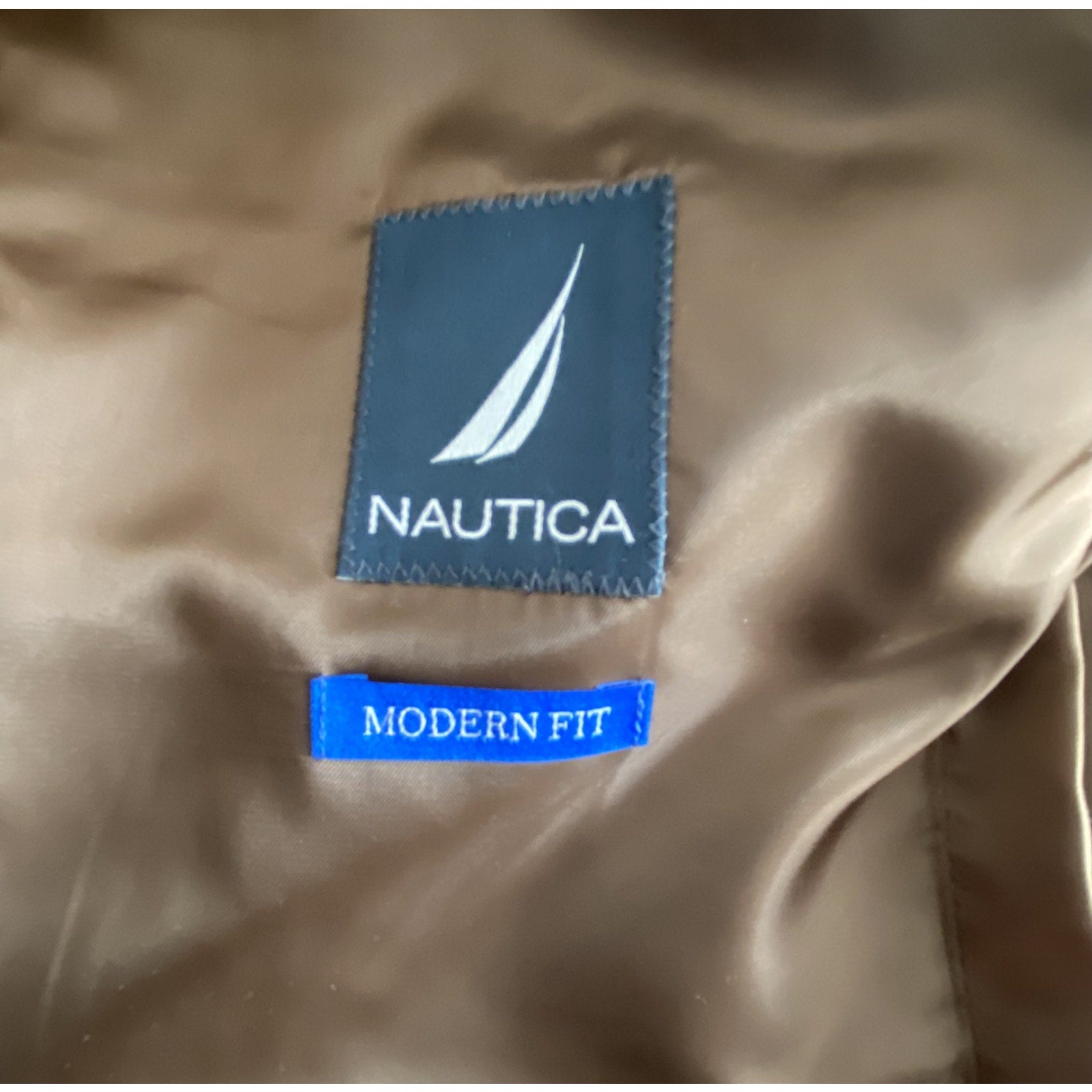 Nautica Sport Coat Men's 40 Regular Corduroy Modern Fit Camel Brown