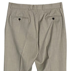 Armani Exchange Dress Pant Men's 32W Flat Front Raw Hem Stretch Wool Taupe