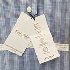 Roundtree & Yorke Shirt Big & Tall Men's 20 36/37 Dress Shirt Blue Plaid