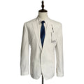 Bar III Men's 46 Long Suit Jacket Slim Fit Linen Cotton Blend White