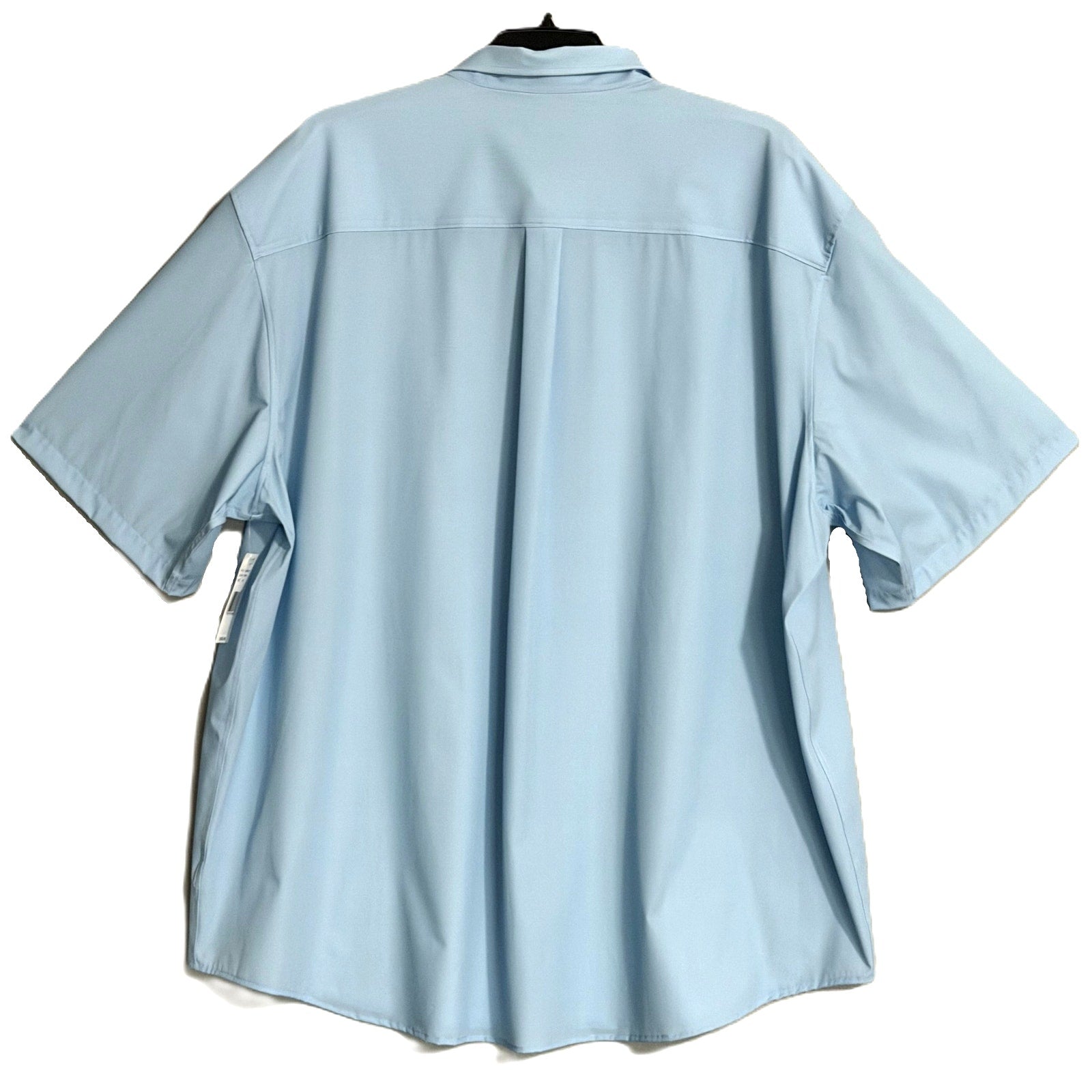 Johnnie-O Dress Shirt Men's 4XLT Big & Tall Short Sleeve Button-Up Blue