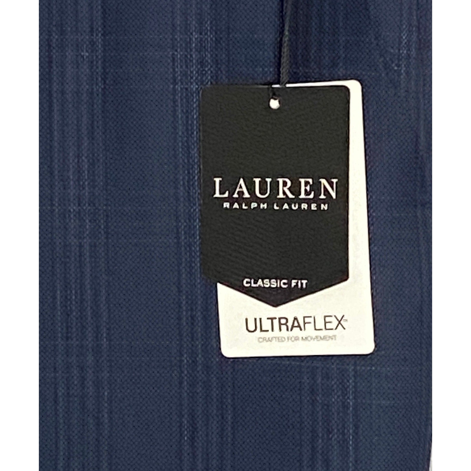 Lauren Ralph Lauren Men's 42x32 Suit Pant Classic Fit Stretch Navy Plaid