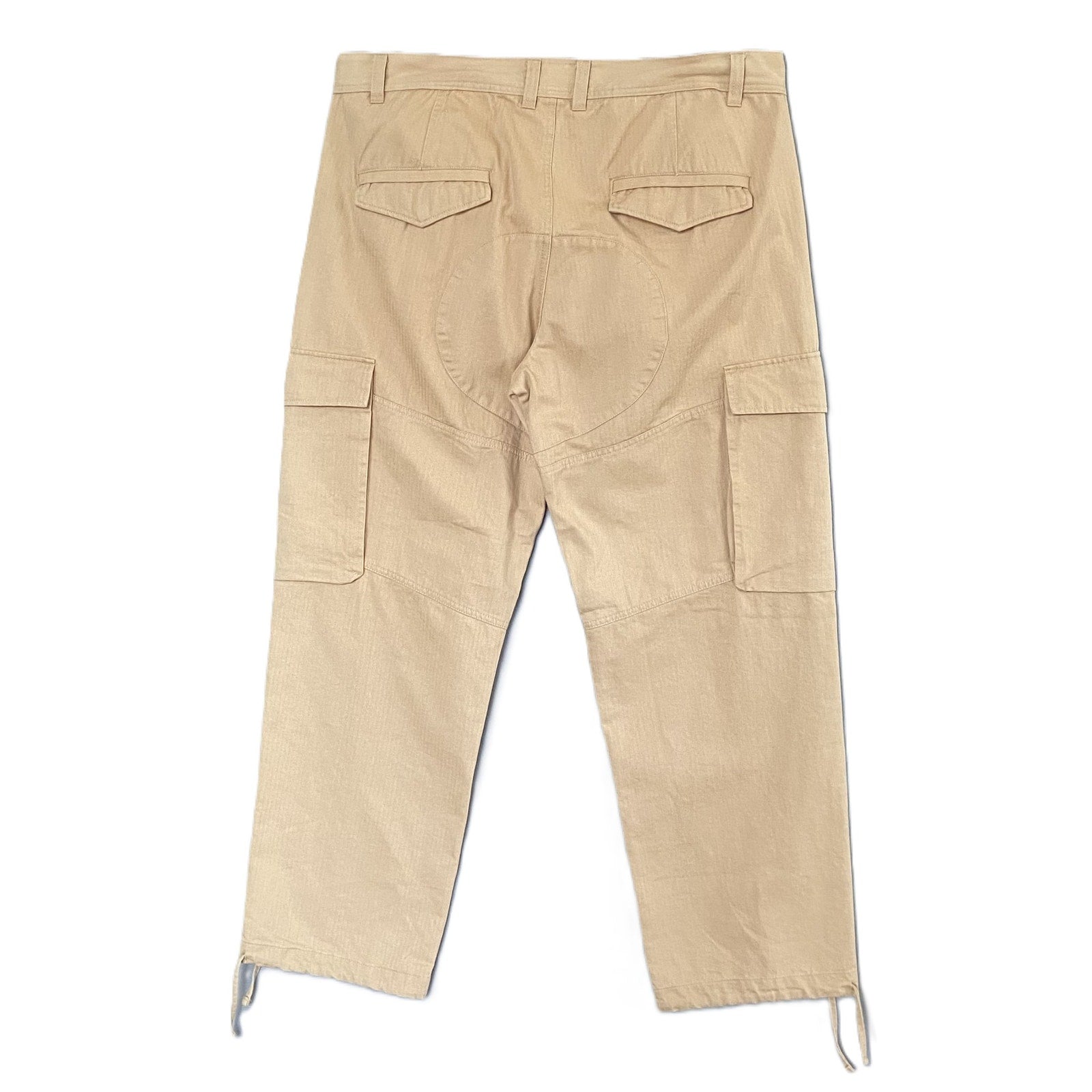 Hustle Gang Cargo Pants Men's 40"x32" Scratch Line Latte Cotton