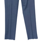 Armani Exchange Dress Pant Men's 30W Flat Front Raw Hem Stretch Wool Blue