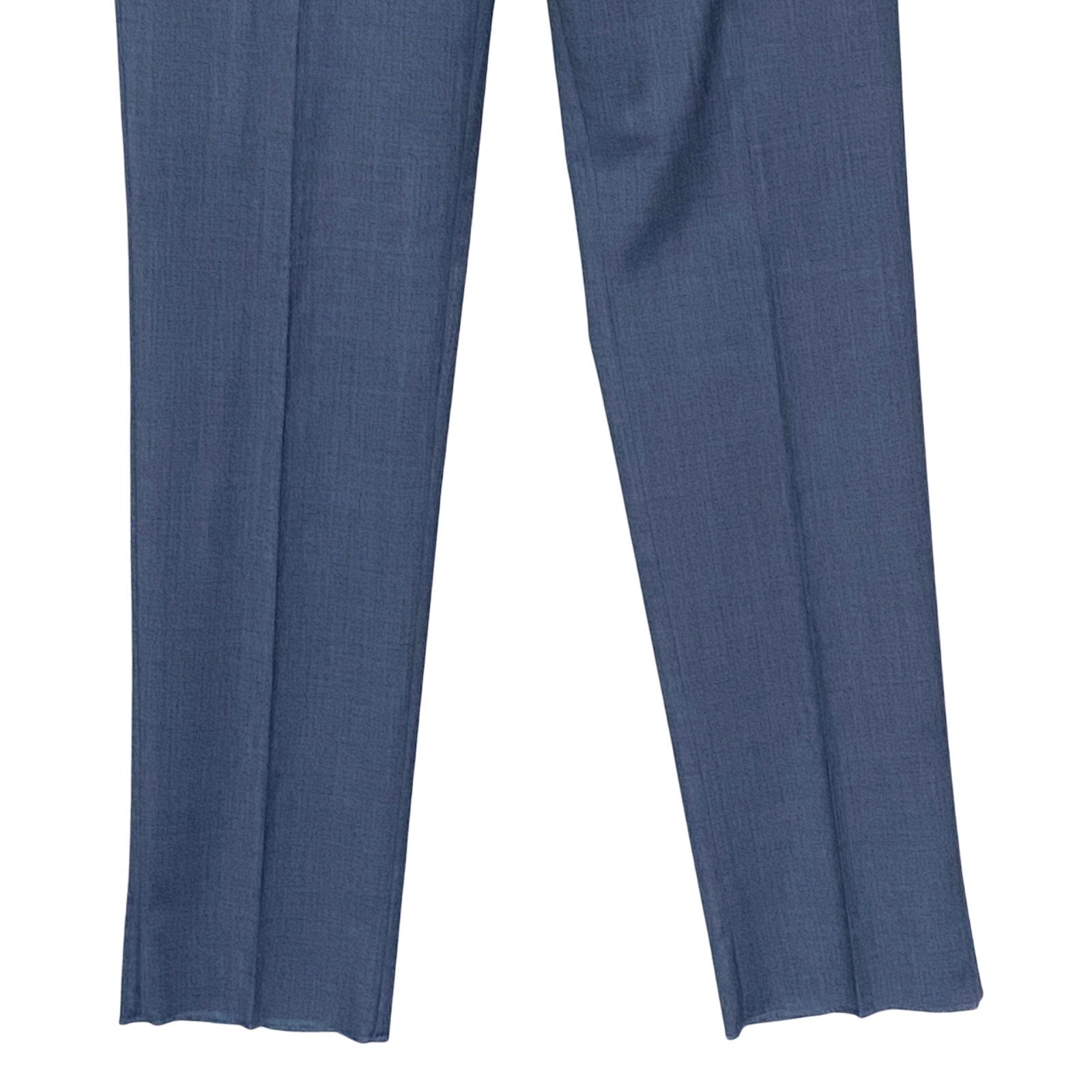 Armani Exchange Dress Pant Men's 30W Flat Front Raw Hem Stretch Wool Blue