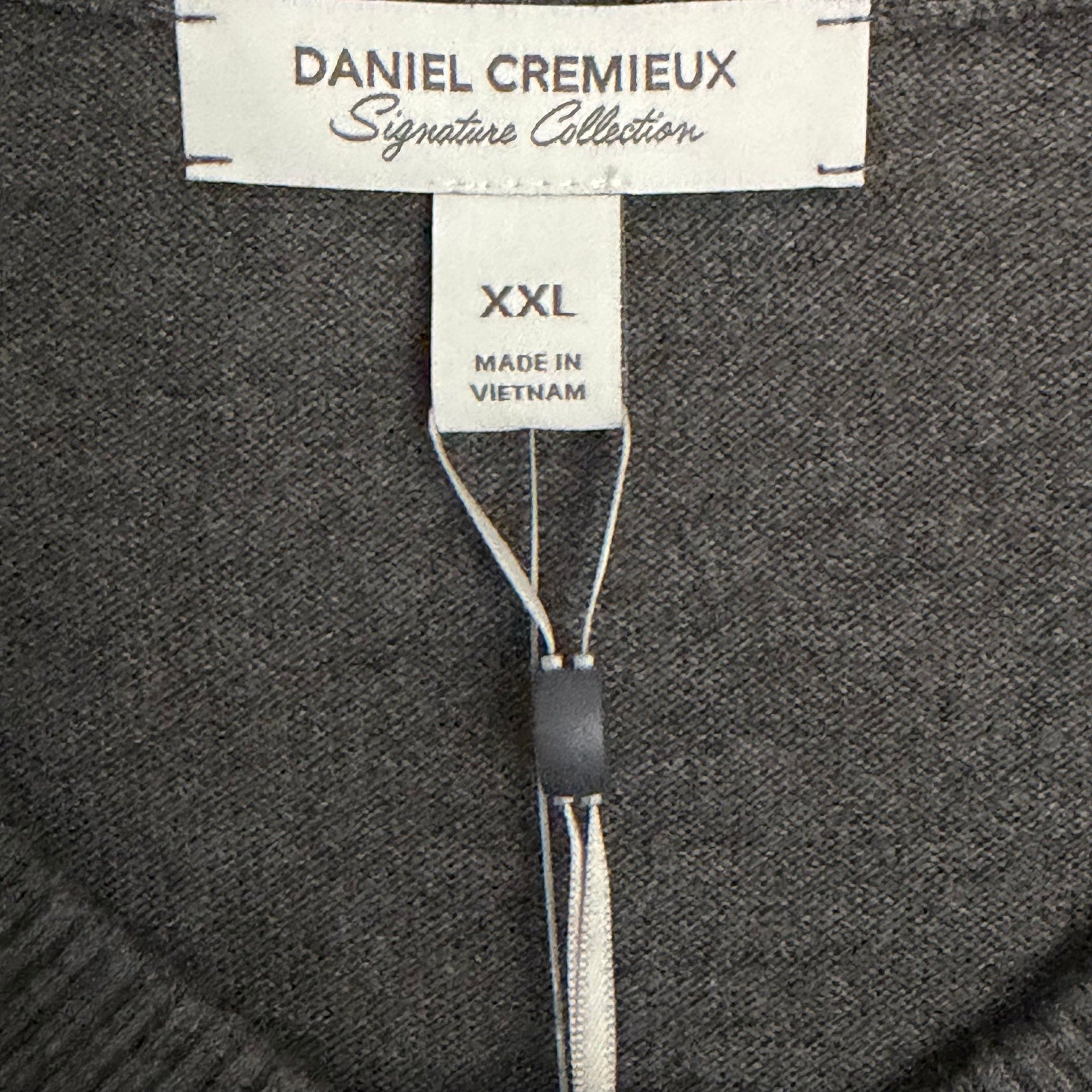 Daniel Cremieux Sweater Vest Men's XXL Supima Cotton Cashmere Blend Charcoal