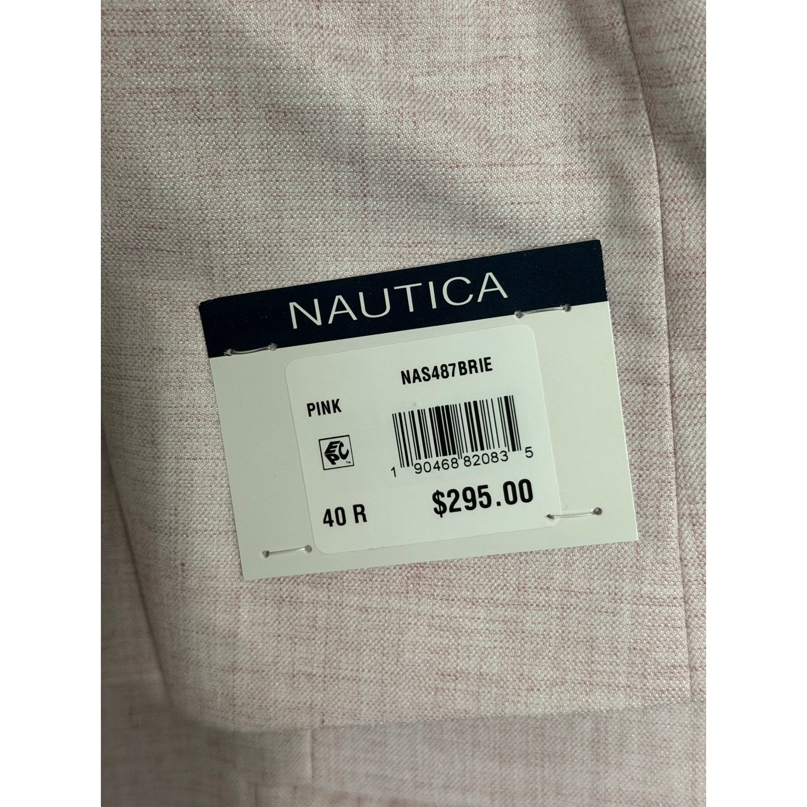 Nautica Sport Coat Men's 40 Regular Modern Fit Active Stretch Light Pink