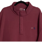 Polo Ralph Lauren Pullover Men's 4XB Big & Tall Mock Neck Snap Button Red