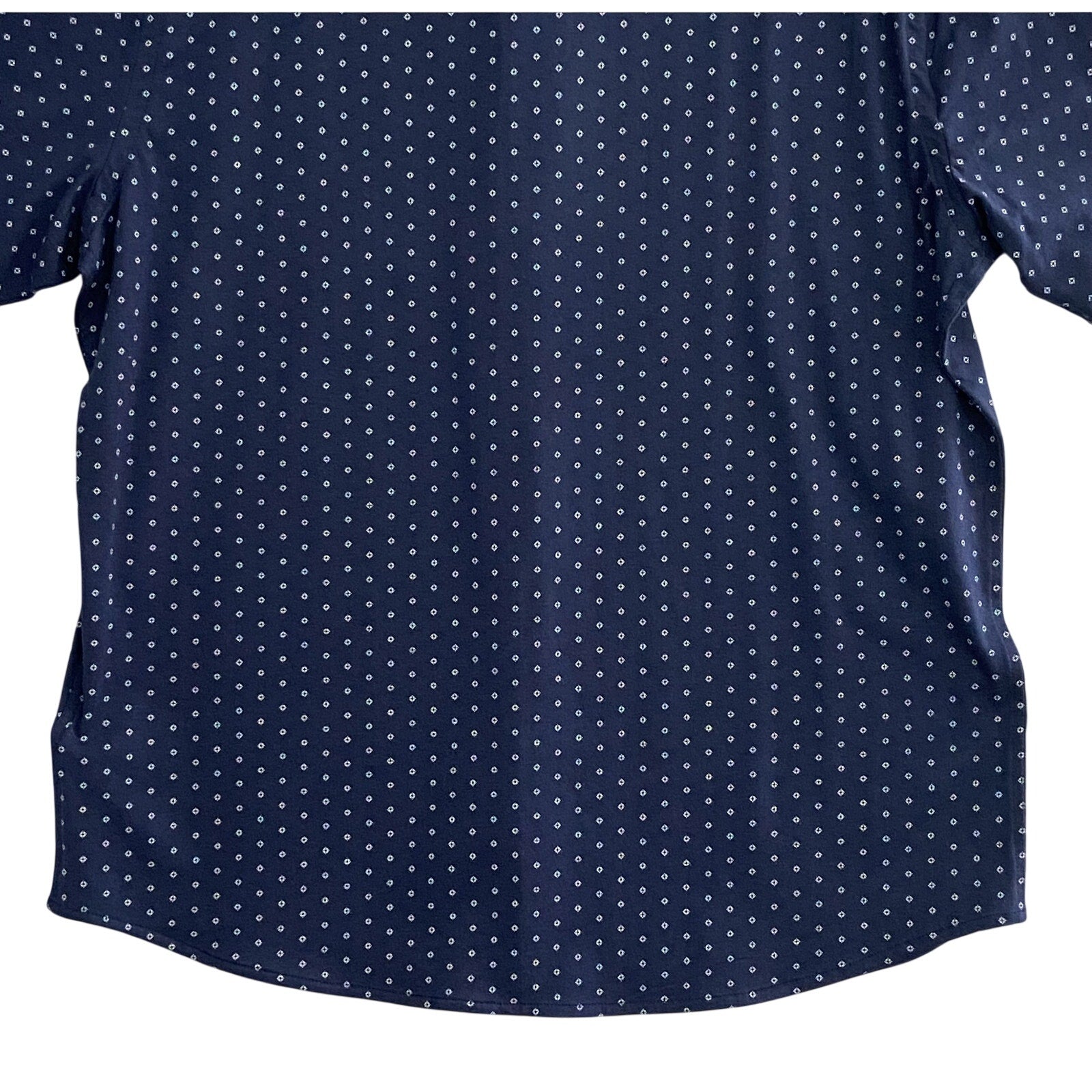 Daniel Cremieux Shirt Men's Large Short Sleeve Button-Up Supima Cotton Blue