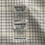 Calvin Klein Dress Shirt Men's Large Steel+ Regular Fit Stretch Grey Plaid