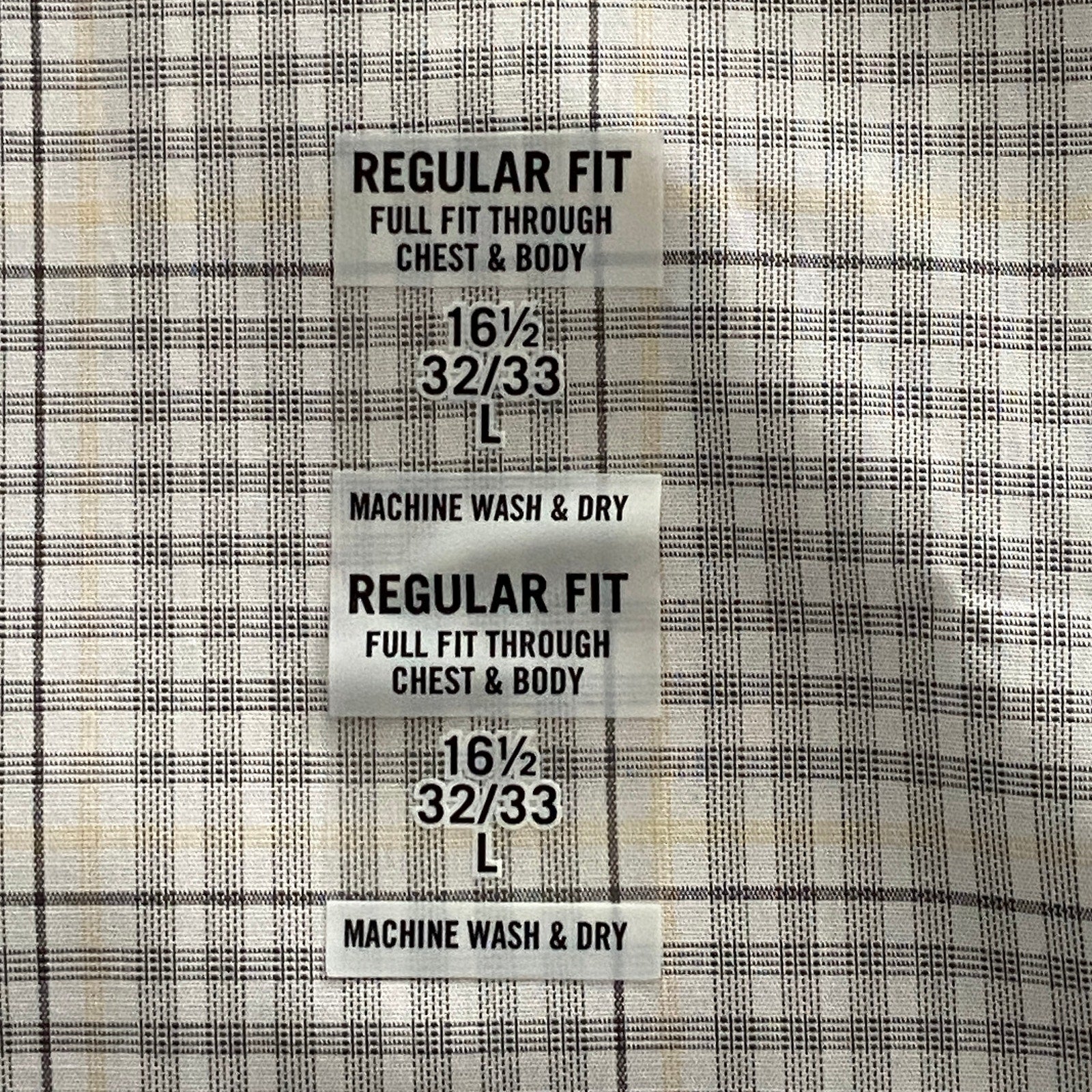 Calvin Klein Dress Shirt Men's Large Steel+ Regular Fit Stretch Grey Plaid