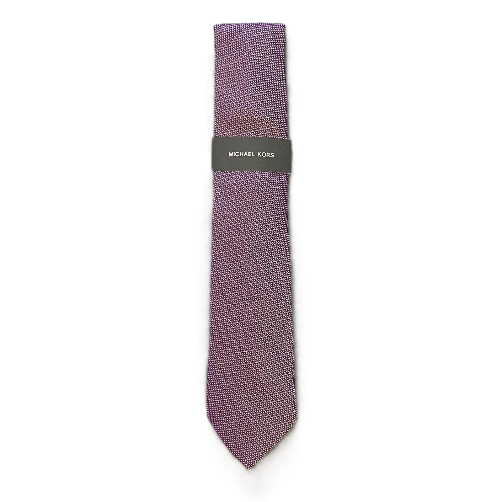 Michael Kors Necktie 3" Fuschia Emerald Solid Standard Length Silk Blend