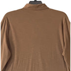 Criquet Polo Shirt Men's XL Long Sleeve Moisture Wicking Quick Dry Single Malt