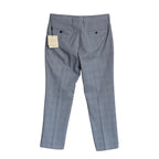 Calvin Klein Dress Pant Men's 34"x29" Slim Fit Flat Front Stretch Blue Plaid