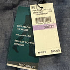 Perry Ellis Portfolio Pants Men's 38"x32" Modern Fit Linen Blend Blueprint