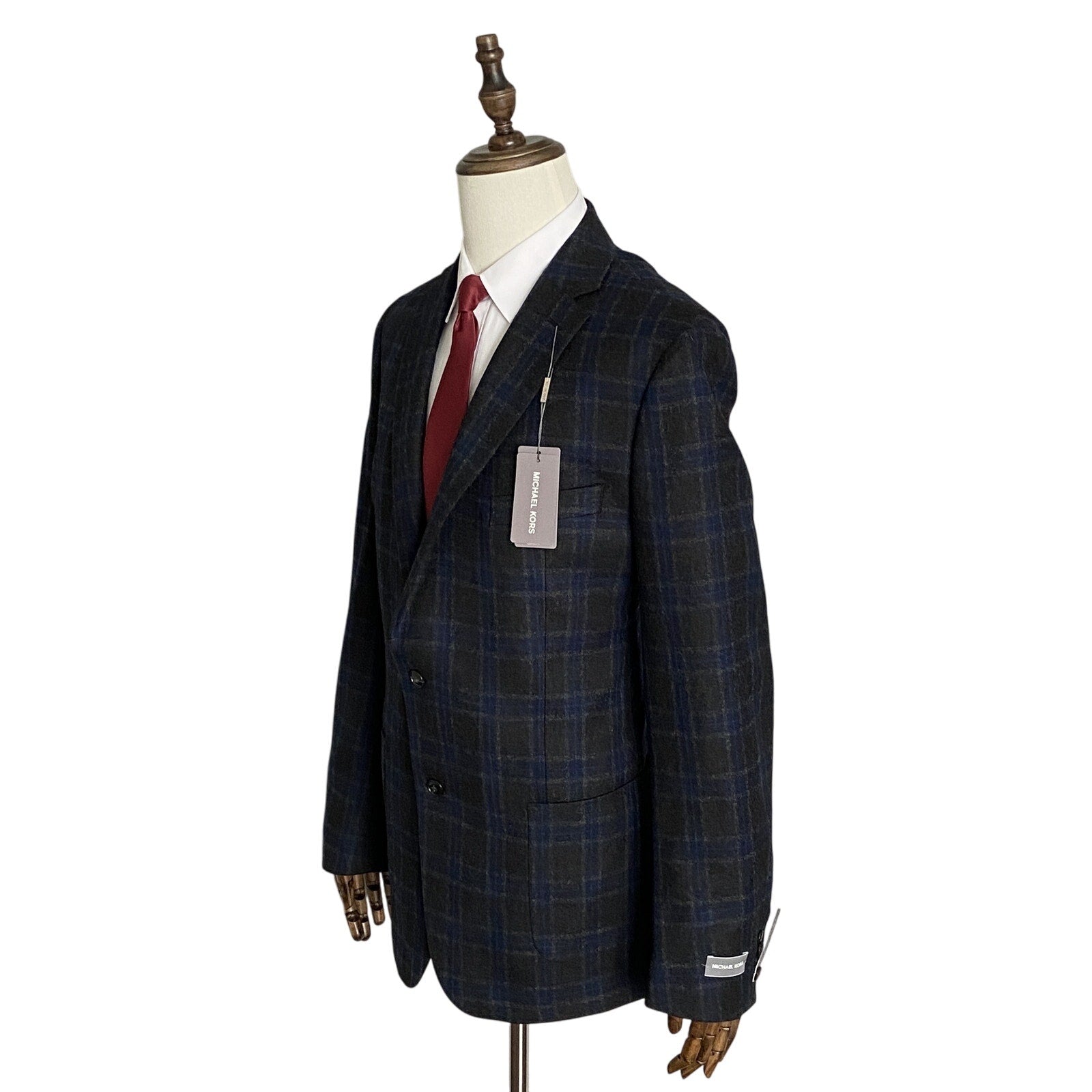 Michael Kors Sport Coat Men's 44 Reg Classic Fit Wool Blend Charcoal/Navy NEW