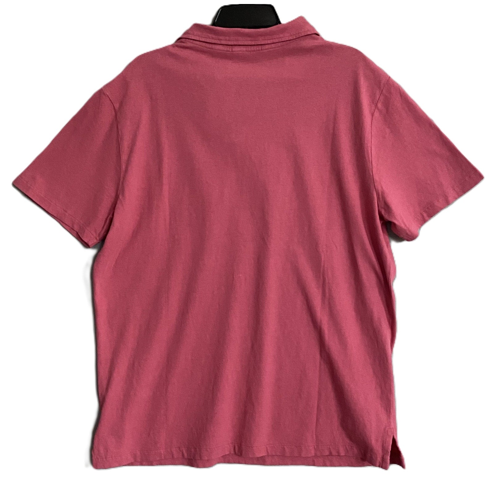 Polo Ralph Lauren Shirt Men's Medium Buttonless Polo Cotton Linen Blend Red