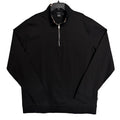 Boss Half-Zip Pullover Men's 2XT Mercerized Cotton Stand Collar Solid Black