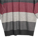 Daniel Cremieux Pullover Sweater Men's XXL Fine Merino Wool Gray Burgundy