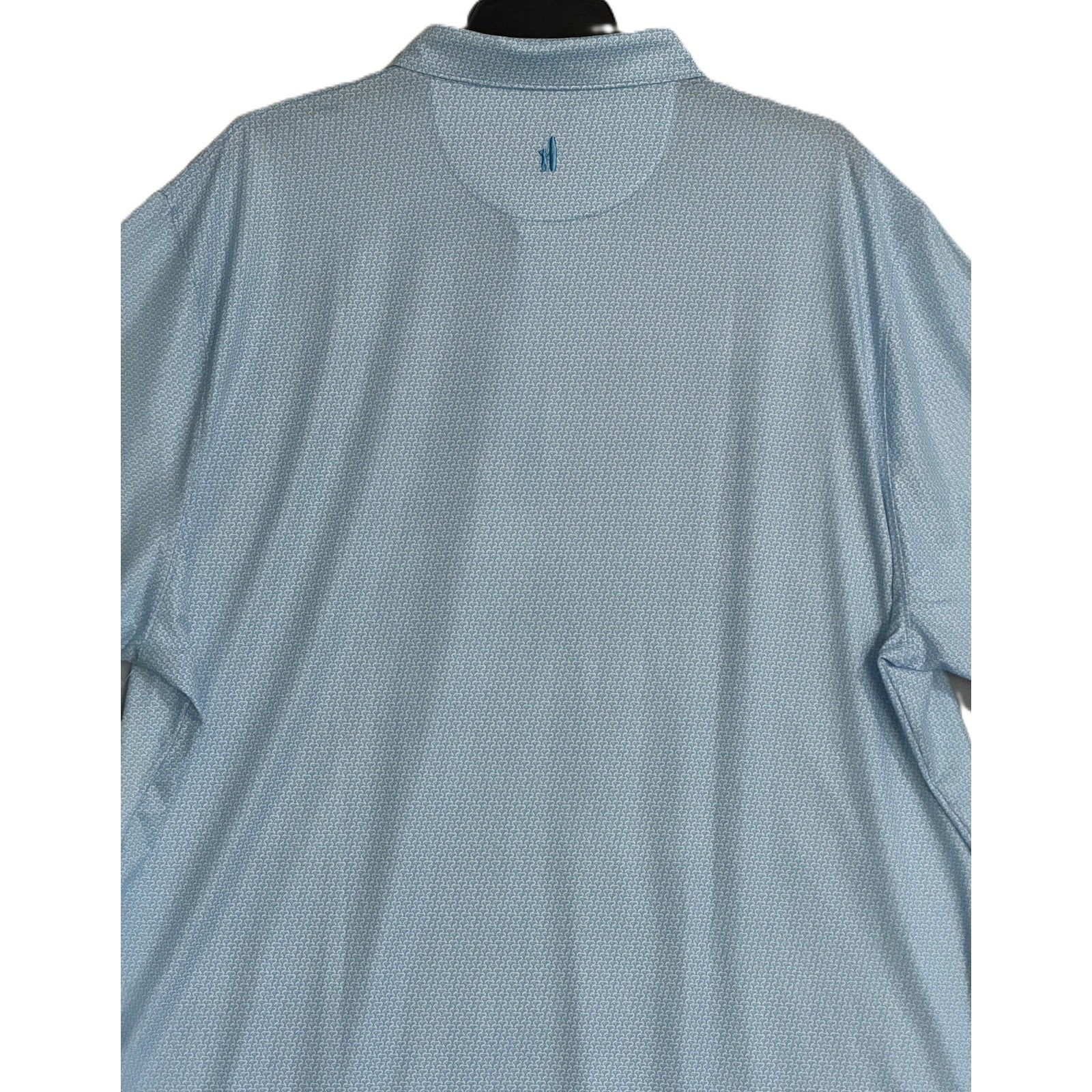 Johnnie-O Polo Shirt Men's 4XLT Big & Tall Short Sleeve Stretch Blue Geo